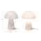 Hello Honey® 7.75" White Round Blown Glass Mushroom Shaped Table Lamp with Inline Switch